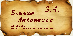 Simona Antonović vizit kartica